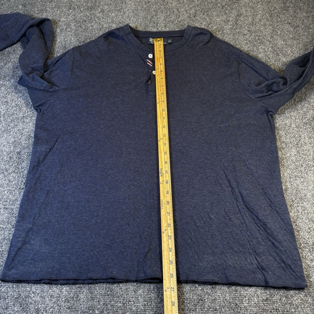 Polo Ralph Lauren Men's Navy Blue Cotton Thermal Henley Shirt Long Sleeve XL‎ - Picture 5 of 6